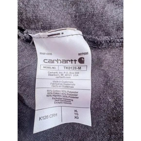 Carhartt XL Heavyweight Henley Long Sleeve Pocket Shirt Loose Fit Workwear - Picture 6 of 7